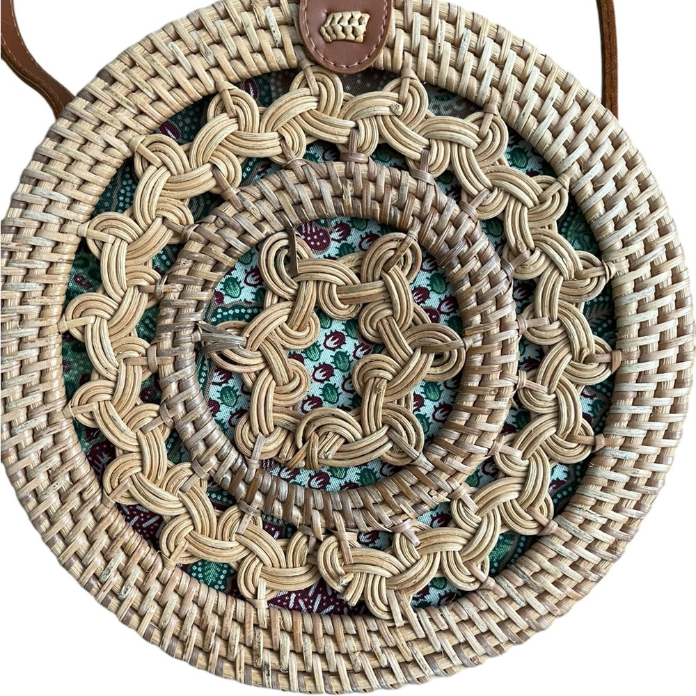 Round Rattan Wicker bag - Picture 4 of 10